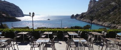 Restaurant Le Chateau, calanque of Sormiou in Marseille