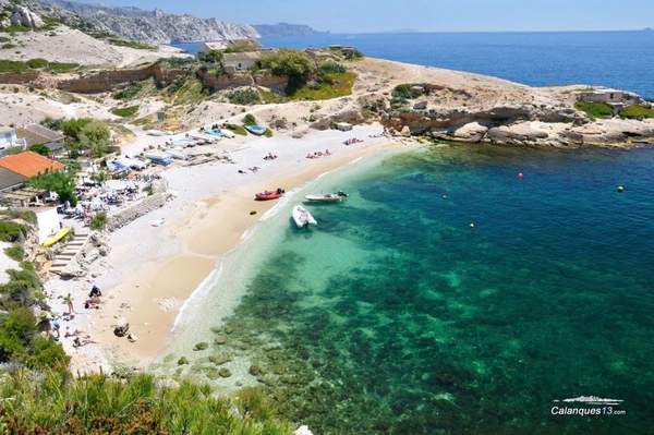 The Marseilleveyres Calanque, one of the rocky coves east of Marseille